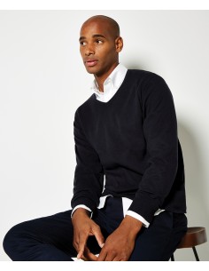 K-KK352-Regular Fit Arundel V-Neck Sweater 2
